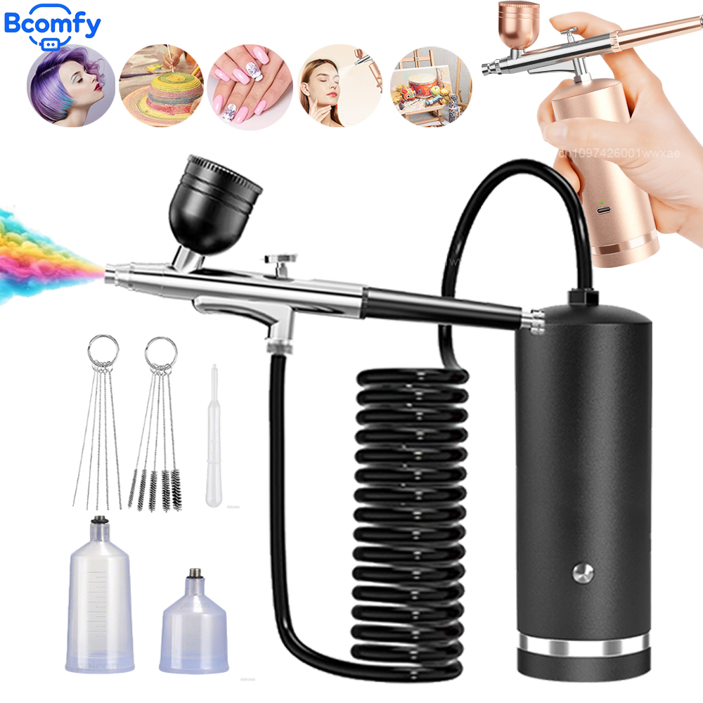 Air Compressor Mini - Airbrush mit Kompressor Wiederaufladbare Airbrush-Pistole mit