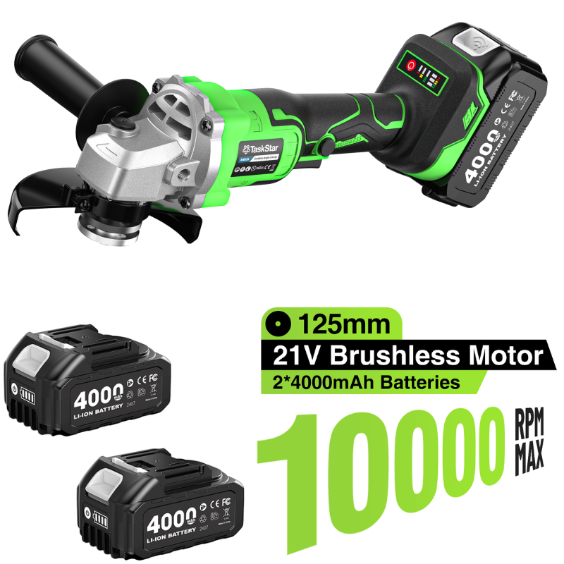Power Tools Makita Set - TaskStar 10000 U/min Winkelschleifer-Set, elektrische bürstenlose
