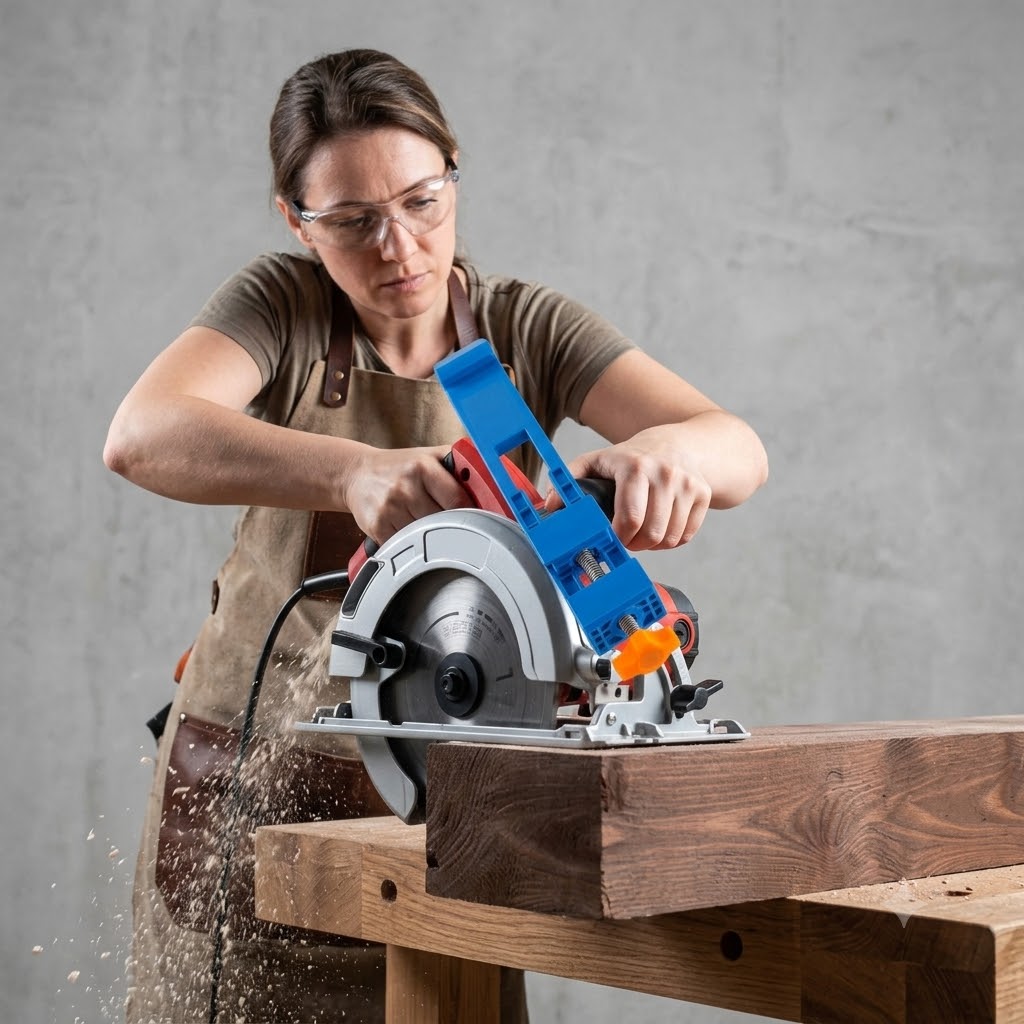 Power Tools For Woodworking - Langlebige ABS-Elektro-Kreissäge, Hochleistungs-Präzisionsschneidwerkzeug mit Verstellbarer Führung,