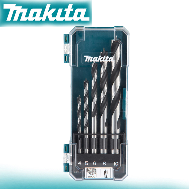 Power Tools Makita Set - Makita D-72861 Holzbohrer-Set, 5-teilig, Schafttyp gerade,