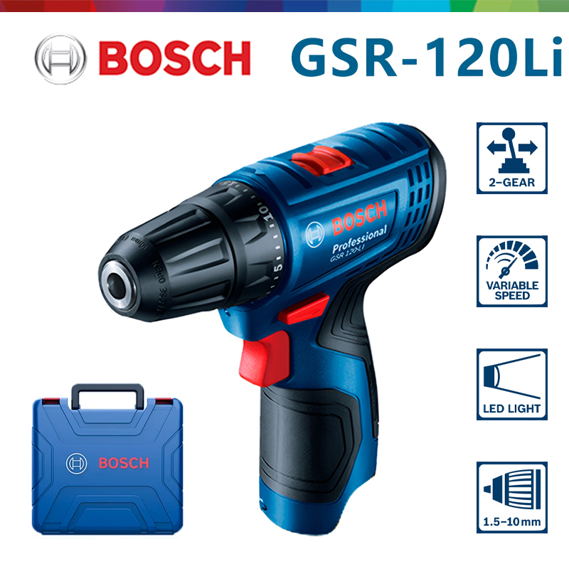 Power Tools For Woodworking - Bosch GSR 120-LI 12V Lithium-Akku-Bohrschrauber, wiederaufladbarer,