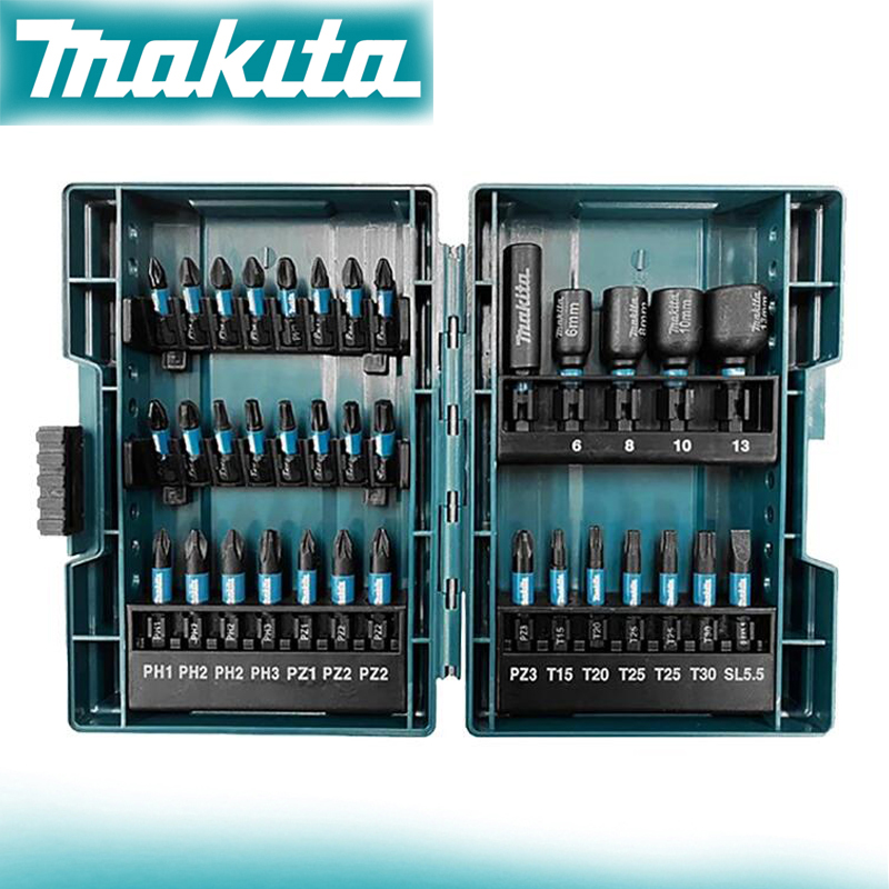 Power Tools Makita Set - Makita E-06638 Schlagschrauber-Bits 35-teilig Schrauben-Elektro-Hexagon-Kopf-Set Elektrowerkzeug-Zubehör
